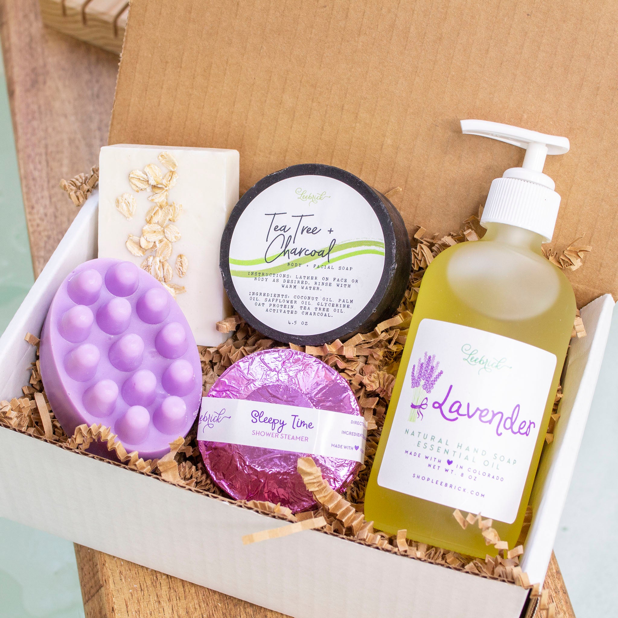 Lavender Organic Soap Spa Gift Basket