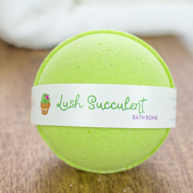 lush succulent large round bath bomb