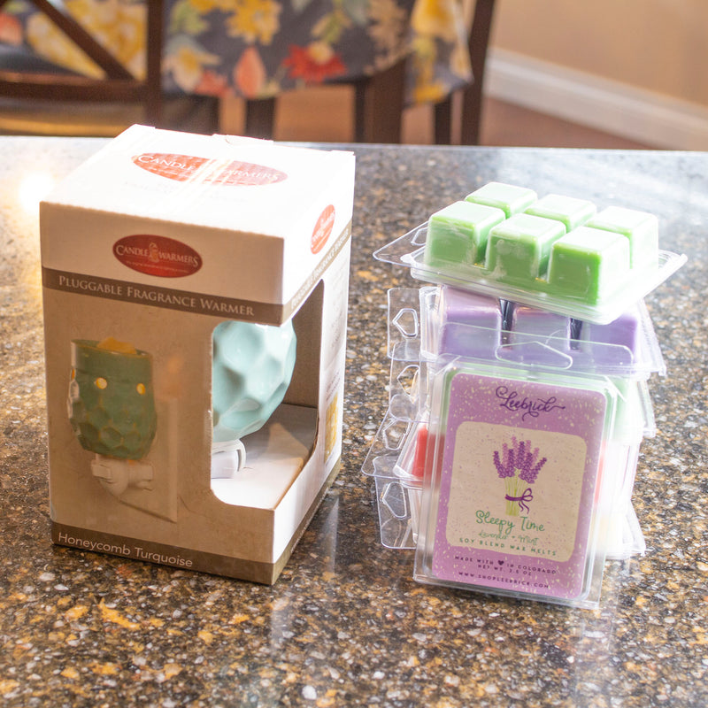 Turquoise Pluggable Outlet Wax Melter + 3 wax melts - Limited Edition
