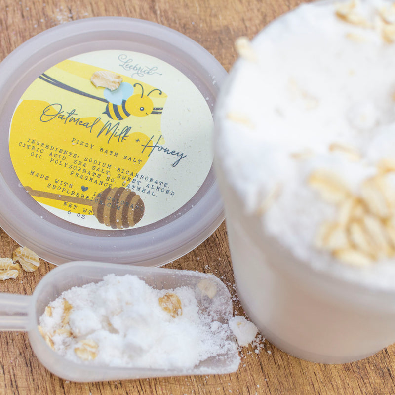 Oatmeal Milk + Honey Fizzy Salt Powder