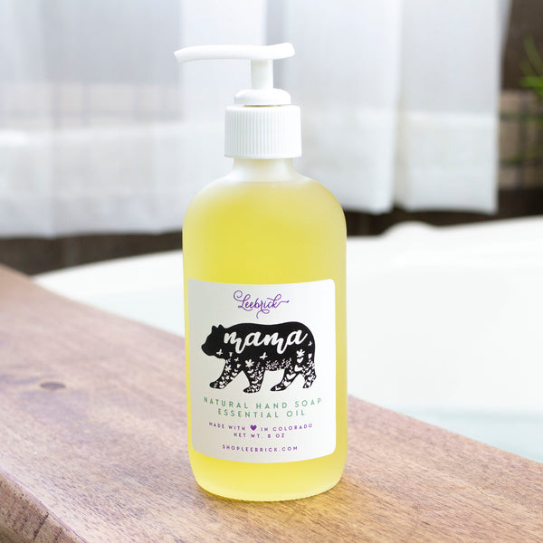 Mama Bear Lavender Essential Oil Organic Hand Soap 8 oz w/pump