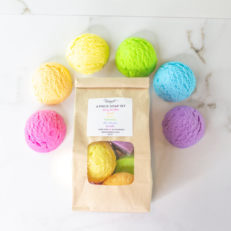 Ice Cream Soaps - 6 in bakery bag - Rainbow Colors