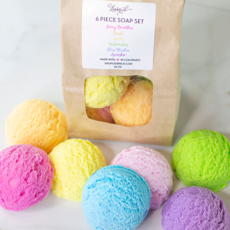 Ice Cream Soaps - 6 in bakery bag - Rainbow Colors