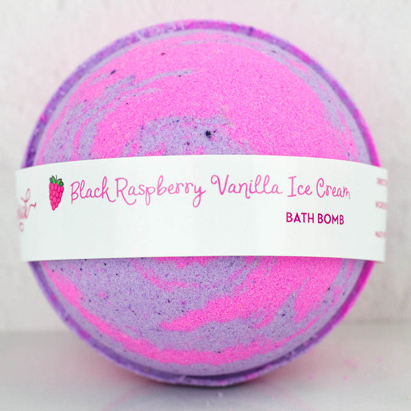 Black Raspberry Vanilla Ice Cream Bath Bomb