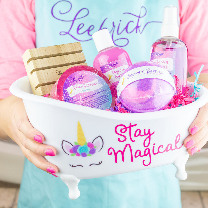 Girls bathtub gift set, stay magical unicorn